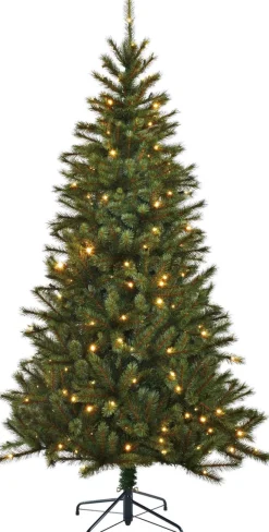 Black Box Kunstkerstbomen^ Trees Kingston Kunstkerstboom Met Led Verlichting - H155 X O86 Cm - Groen