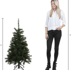 Black Box Kunstkerstbomen^ Trees Kingston Kunstkerstboom - H120 Cm - Frosted Green