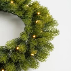 Black Box Trees Nigata Kerstkrans Met Led Verlichting - O60 Cm - Groen Best