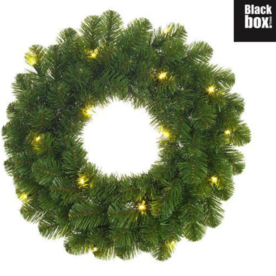 Black Box Trees Norton Kerstkrans Met Led Verlichting - O60 Cm - Groen Discount