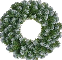 Black Box Trees - Norton Krans Groen Frosted Tips 126 - D60Cm - Kerstbomen New
