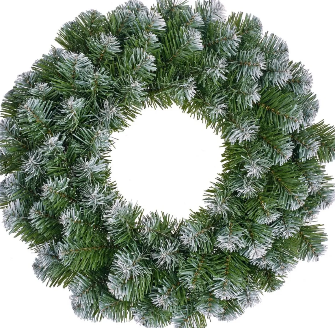 Black Box Trees - Norton Krans Groen Frosted Tips 126 - D60Cm - Kerstbomen New