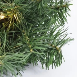 Black Box Trees - Norton Krans Led Werkt Op Batterijen Groen 20L Tips 90 - D45Cm - Kerstbomen New