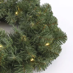 Black Box Trees - Norton Krans Led Werkt Op Batterijen Groen 20L Tips 90 - D45Cm - Kerstbomen New