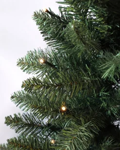 Black Box Kunstkerstbomen^ Trees Riverton Kunstkerstboom In Pot Met Led Verlichting - H90 X O58 Cm - Groen