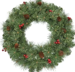Black Box Trees Warth Kerstkrans Met Decoratie - O45 Cm - Groen Fashion