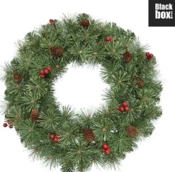 Black Box Trees Warth Kerstkrans Met Decoratie - O45 Cm - Groen Fashion