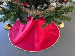 3 BMT Kerstboomstandaarden^3Bmt Kerstboomkleed - Kerstboomrok - Rood - 90 Cm