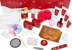 Brubaker Adventskalenders^ Cosmetics Beauty Advent Kalender 2023 - De Xxl Wellness Kerstkalender Voor Vrouwen En Meisjes - 24 X Lichaamsverzorging Producten & Spa Accessoires - Red
