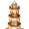 Brubaker Kerstpiramide Houten Piramide - Natuur - 4 Niveaus - 60 Cm Hoogte - Handbeschilderde Figuren Store