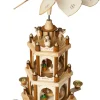 Brubaker Kerstpiramide Houten Piramide - Natuur - 3 Niveaus - 45 Cm Hoogte - Handbeschilderde Figuren Clearance