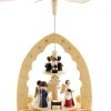 Brubaker 2 Tier Houten Kerstpiramide - 30 Cm - Kerststal Christus Geboorte Met Maria En Josef, Engelen En Carol Zangers Store