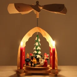 Brubaker 1-Verdieping Houten Kerstpiramide - 30 Cm - Kerstboom Met Winterlandschap Clearance