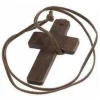 Andriez Bruin Houten Christen Kruis Ketting New
