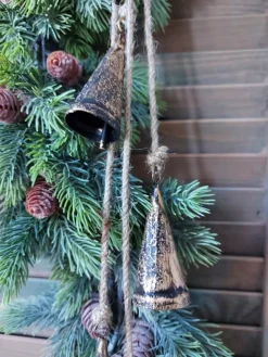 Brynxz Kerstbellen Aan Jute Touw - Kerst Decoratie Met Vijf Goudkleurige Bellen - Lengte Kerstslinger Ca. 60Cm Outlet