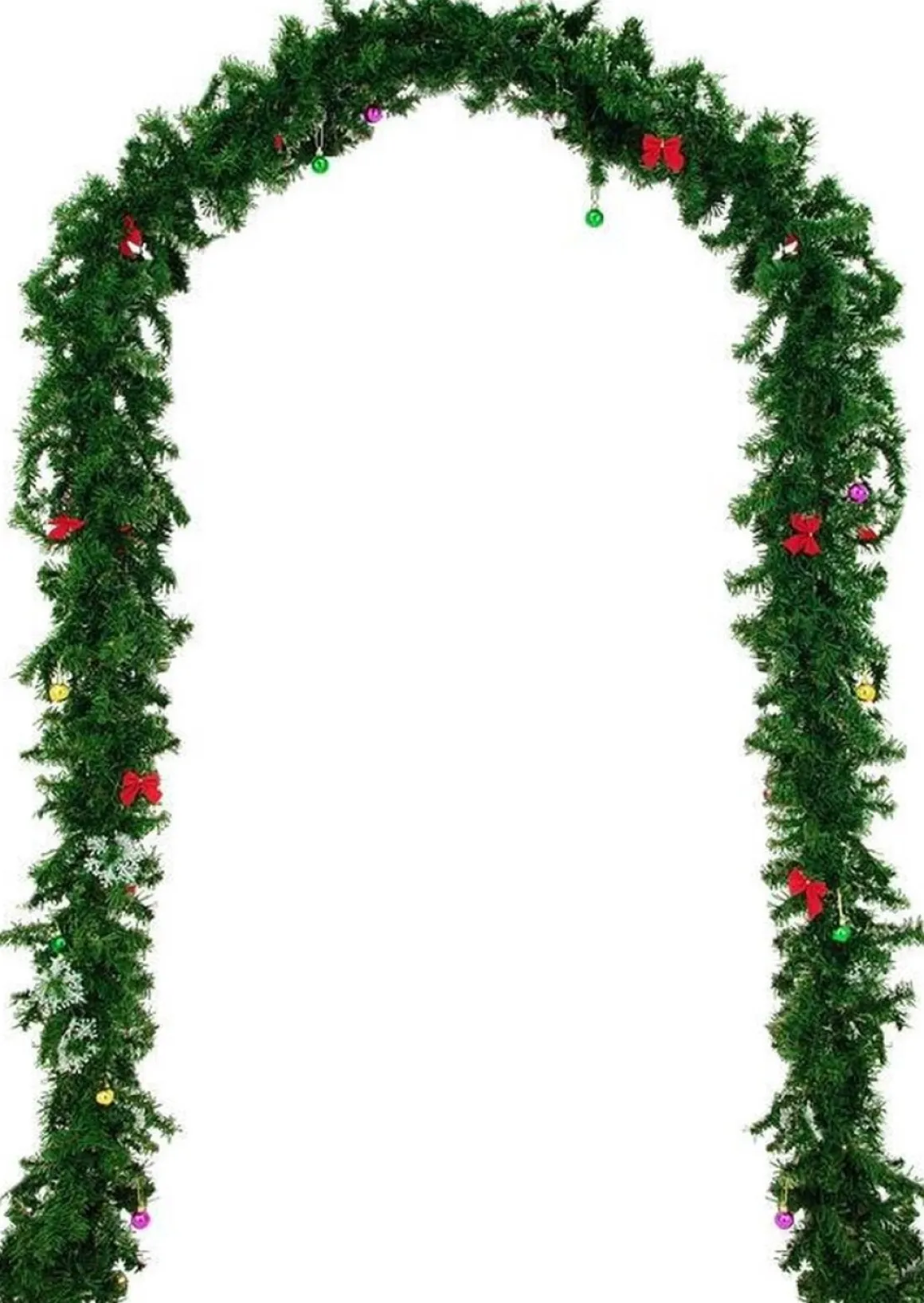Casaria Guirlande Kerstkrans - 5M Met Decoratie En 80 Led's Fashion