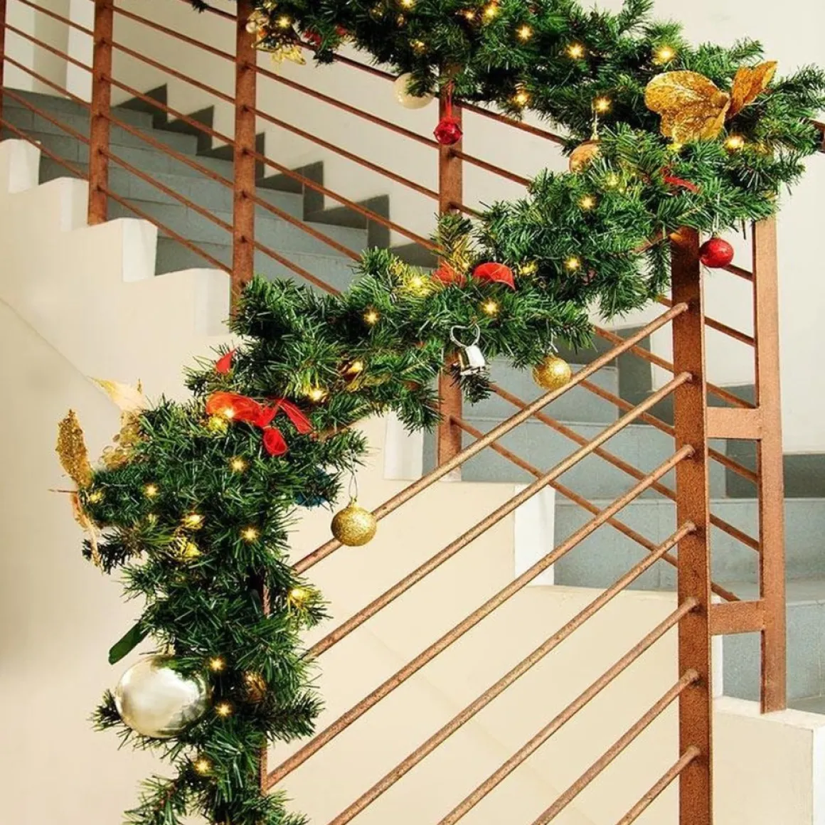 Casaria Guirlande Kerstkrans - 5M Met Decoratie En 80 Led's Fashion