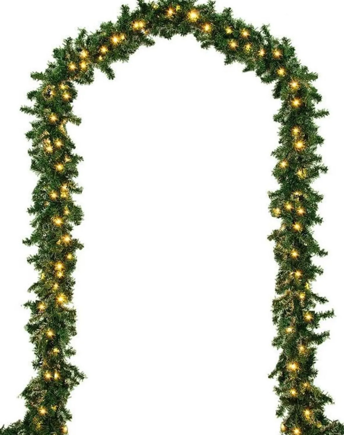Casaria Kerstguirlande - 10 M Incl. 5 M Stroomkabel - 100 Led Fashion