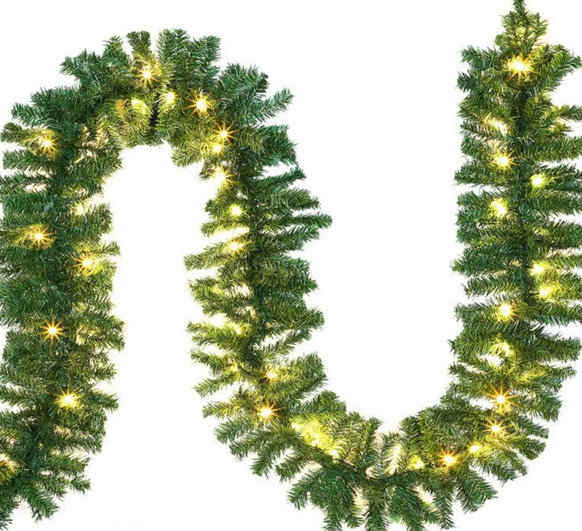 Casaria Kerstguirlande - 10 M Incl. 5 M Stroomkabel - 100 Led Fashion