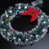Casaria Kerstkrans 32Cm 20X Led Werkt Op Batterijen Deurkrans Kerstdeco Rood New