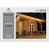 CBD Lichtgordijnen^ Ijspegel Verlichting - 720 X 60Cm - 360 Led Warm Wit - 5M Aanloopsnoer Transparant
