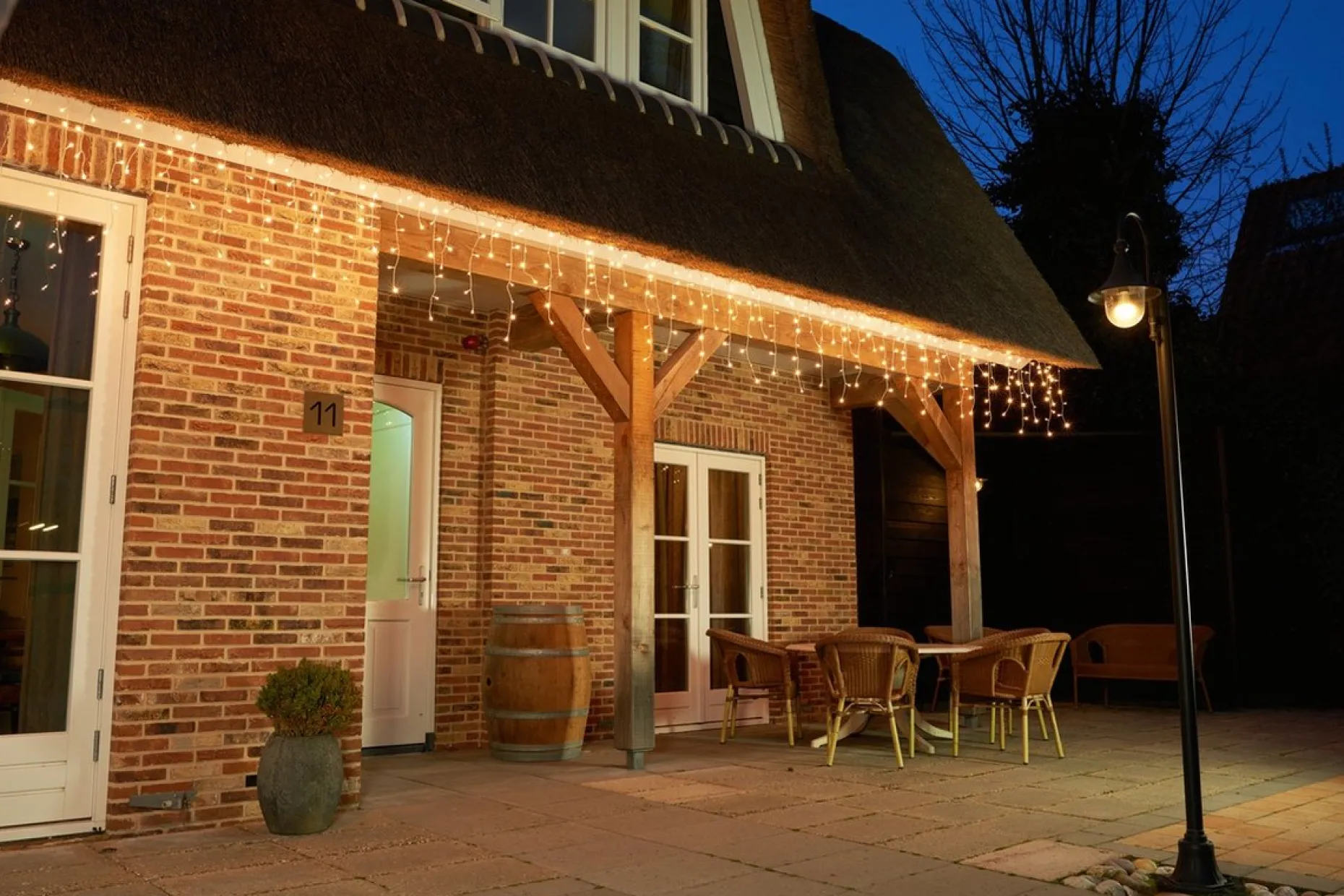 CBD Lichtgordijnen^ Ijspegel Verlichting - 720 X 60Cm - 360 Led Warm Wit - 5M Aanloopsnoer Transparant
