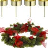 CEPEWA Cepawa Kaarsenhouders/Waxinelichthouders - 4 Stuks - Goud Voor In Een Kerststukje New