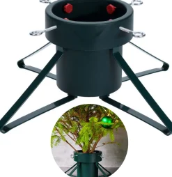 Cheqo Kerstboomstandaarden^® Kerstboomstandaard Met Waterreservoir - Kerstboomvoet Voor Bomen Tot 2 Meter - Kerstboom Standaard - Kerstboom Voet - 1.8 Liter