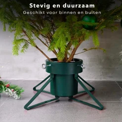 Cheqo Kerstboomstandaarden^® Kerstboomstandaard Met Waterreservoir - Kerstboomvoet Voor Bomen Tot 2 Meter - Kerstboom Standaard - Kerstboom Voet - 1.8 Liter