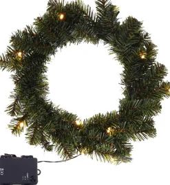 Cheqo ® Kerstkrans Met Led Verlichting - Krans - Kerstdecoratie - Kerstmis - Met Timer Functie - O35 Cm Cheap
