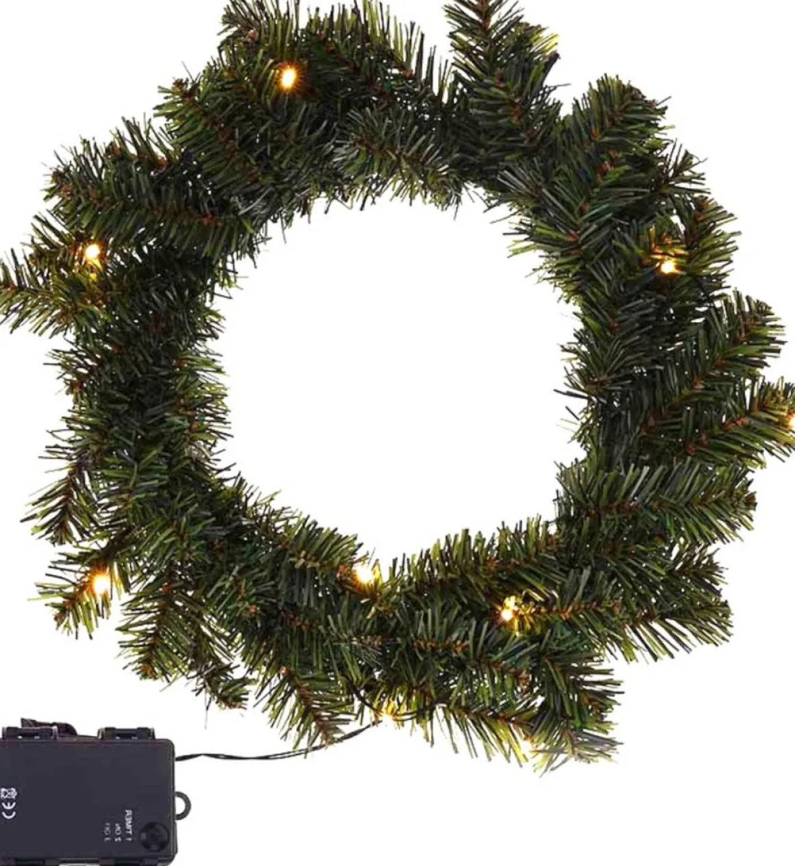 Cheqo ® Kerstkrans Met Led Verlichting - Krans - Kerstdecoratie - Kerstmis - Met Timer Functie - O35 Cm Cheap