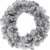 Cheqo ® Kerstkrans Met Sneeuw - Krans - Kerstdecoratie - Kerstmis - Groen En Wit - O50 Cm Best Sale