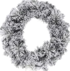 Cheqo ® Kerstkrans Met Sneeuw - Krans - Kerstdecoratie - Kerstmis - Groen En Wit - O50 Cm Best Sale