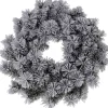 Cheqo ® Kerstkrans Met Sneeuw - Krans - Kerstdecoratie - Kerstmis - Groen En Wit - O40 Cm Online