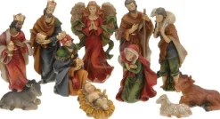 Cheqo ® Kerststal Figuren - Kerststalfiguren - Kerstgroep - Kerstbeeldjes - 11-Delig Hot