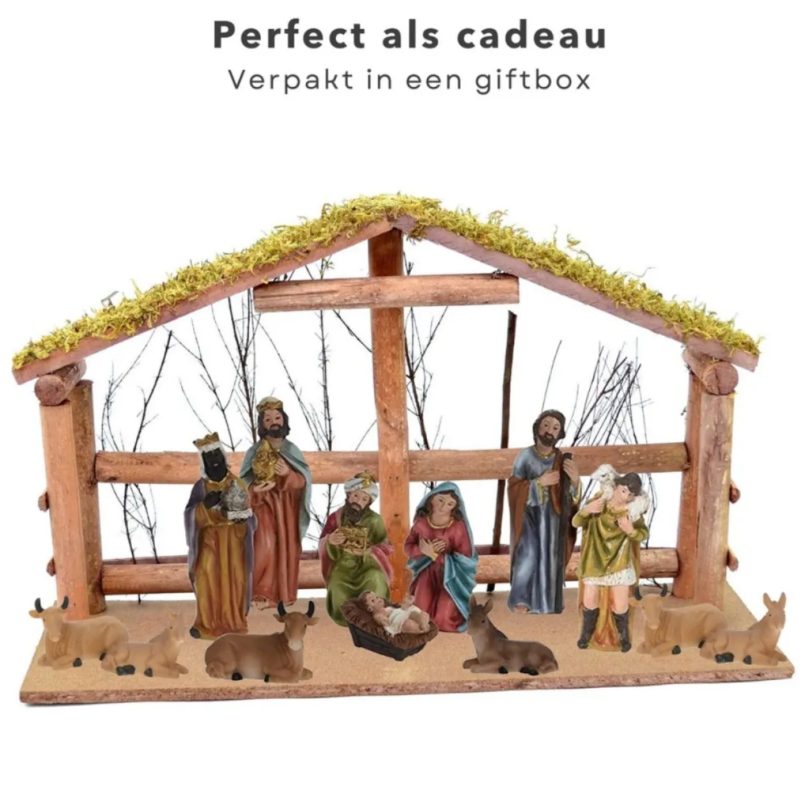 Cheqo ® Kerststal Figuren - Kerststalfiguren - Kerstgroep - Kerstbeeldjes - 9-Delig Online