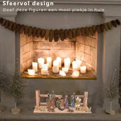 Cheqo ® Kerststal Figuren - Kerststalfiguren - Kerstgroep - Kerstbeeldjes - 9-Delig Online