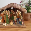 Cheqo ® Kerststal Figuren - Kerststalfiguren - Kerstgroep - Kerstbeeldjes - Polystone - 11-Delig New