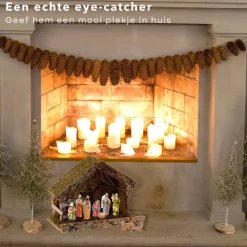 Cheqo ® Kerststal Zonder Figuren - Kersttafereel - Kerstdorp - 32 X 17 X H25Cm Online