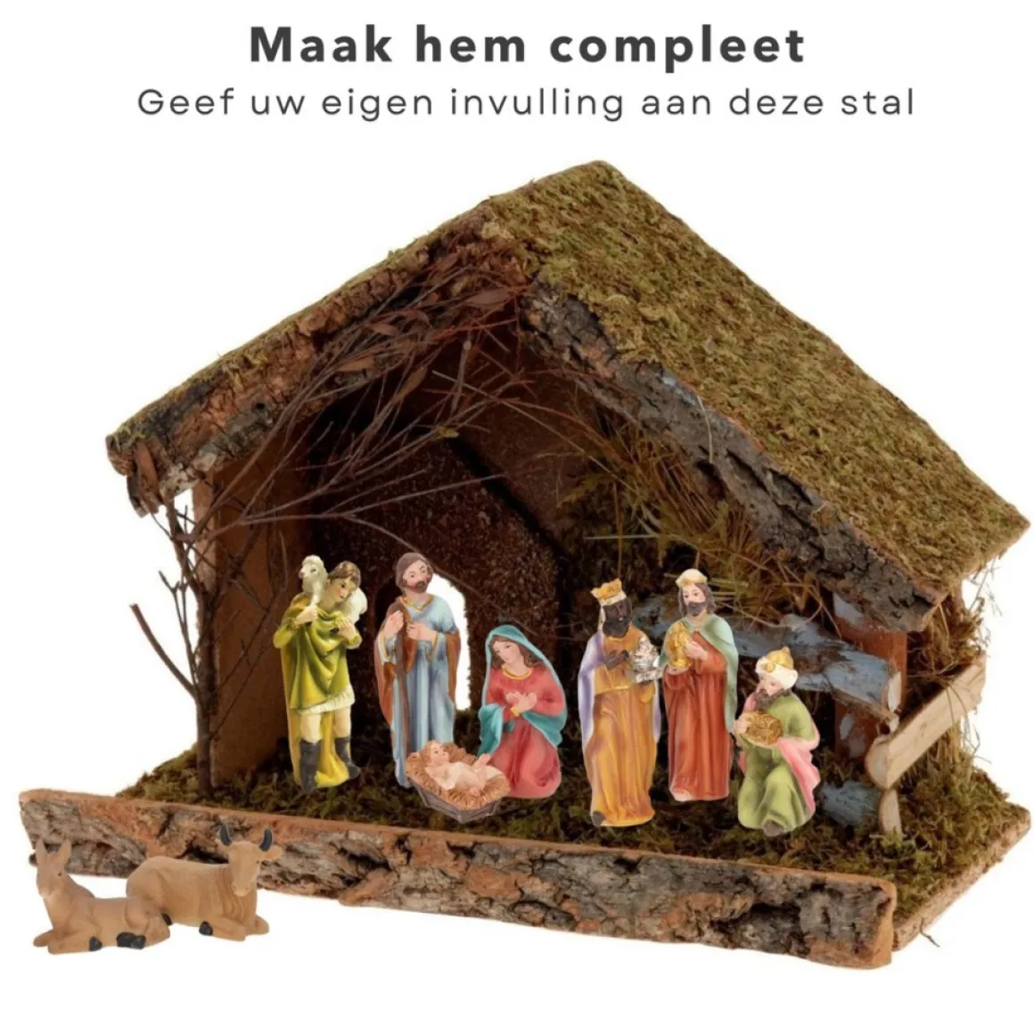 Cheqo ® Kerststal Zonder Figuren - Kersttafereel - Kerstdorp - 32 X 17 X H25Cm Online
