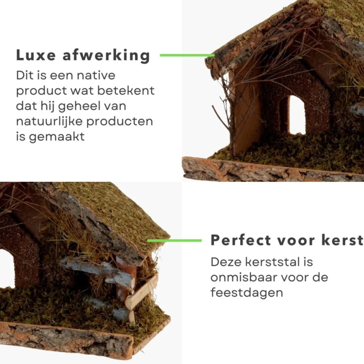 Cheqo ® Kerststal Zonder Figuren - Kersttafereel - Kerstdorp - 32 X 17 X H25Cm Online
