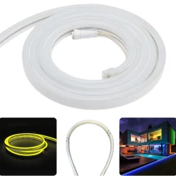 Cheqo Lichtslangen^® Ledstrip Led Neonlight - 5M - Koel Wit - Decoratie Lichtslang Voor Binnen En Buiten