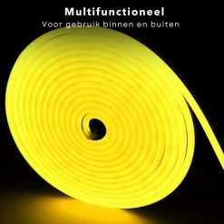 Cheqo Lichtslangen^® Ledstrip Led Neonlight - 5M - Koel Wit - Decoratie Lichtslang Voor Binnen En Buiten