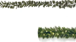Cheqo ® Xl Guirlande Met Kerstverlichting - Kerstlampjes - Kerstslinger - Warm Wit - 270Cm - 150 Takjes - 50 Led - Met Timer Functie New