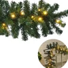 Cheqo ® Xl Guirlande Met Kerstverlichting - Kerstlampjes - Kerstslinger - Warm Wit - 270Cm - 150 Takjes - 35 Led - Met Timer Functie Outlet
