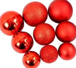 Christmas gifts Kerstballen Set In Opbergbox - 70 Kerstballen - Plastic/Kunststof - O4/5/6 Cm - Mat/ Glanzend/ Glitter Best