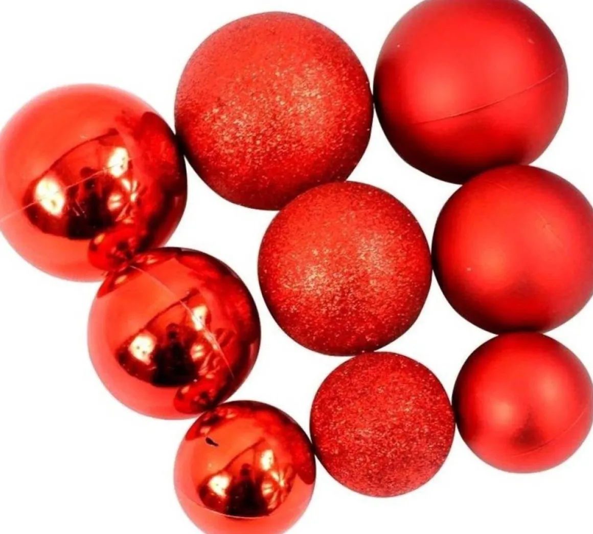 Christmas gifts Kerstballen Set In Opbergbox - 70 Kerstballen - Plastic/Kunststof - O4/5/6 Cm - Mat/ Glanzend/ Glitter Best