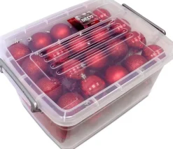 Christmas gifts Kerstballen Set In Opbergbox - 70 Kerstballen - Plastic/Kunststof - O4/5/6 Cm - Mat/ Glanzend/ Glitter Best