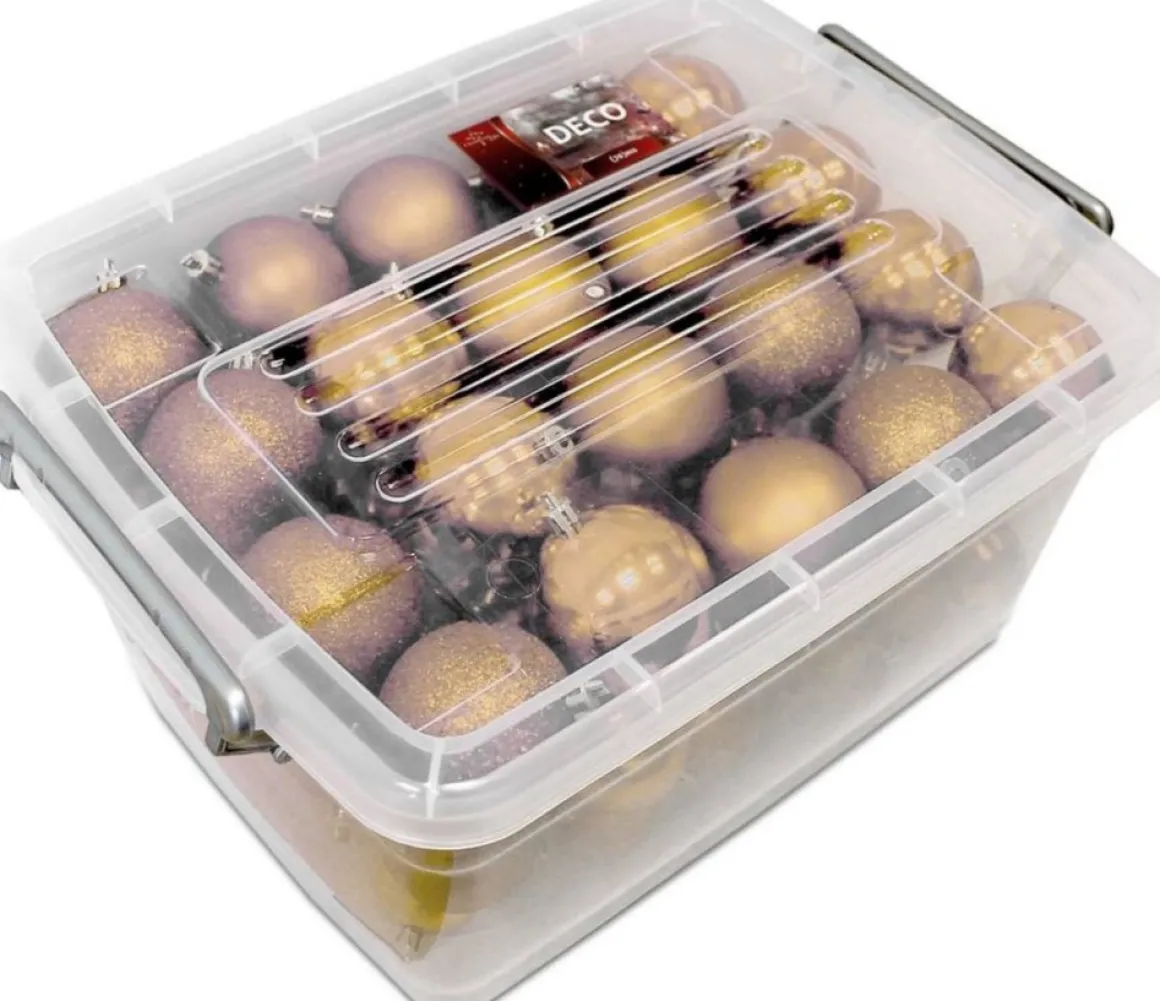 Christmas gifts Kerstballen Set In Opbergbox - 70 Kerstballen - Plastic/Kunststof - O4/5/6 Cm - Mat/ Glanzend/ Glitter Shop