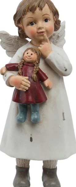 Clayre u0026 Eef Clayre & Eef Beeld Engel 6X5X14 Cm Wit Polyresin Kerstdecoratie New